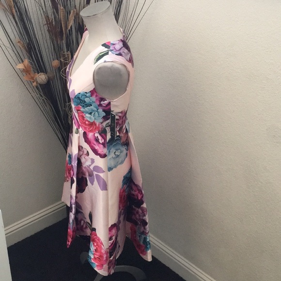 Shelby Nites Pale Pink Floral High Low Dress - Picture 5 of 9